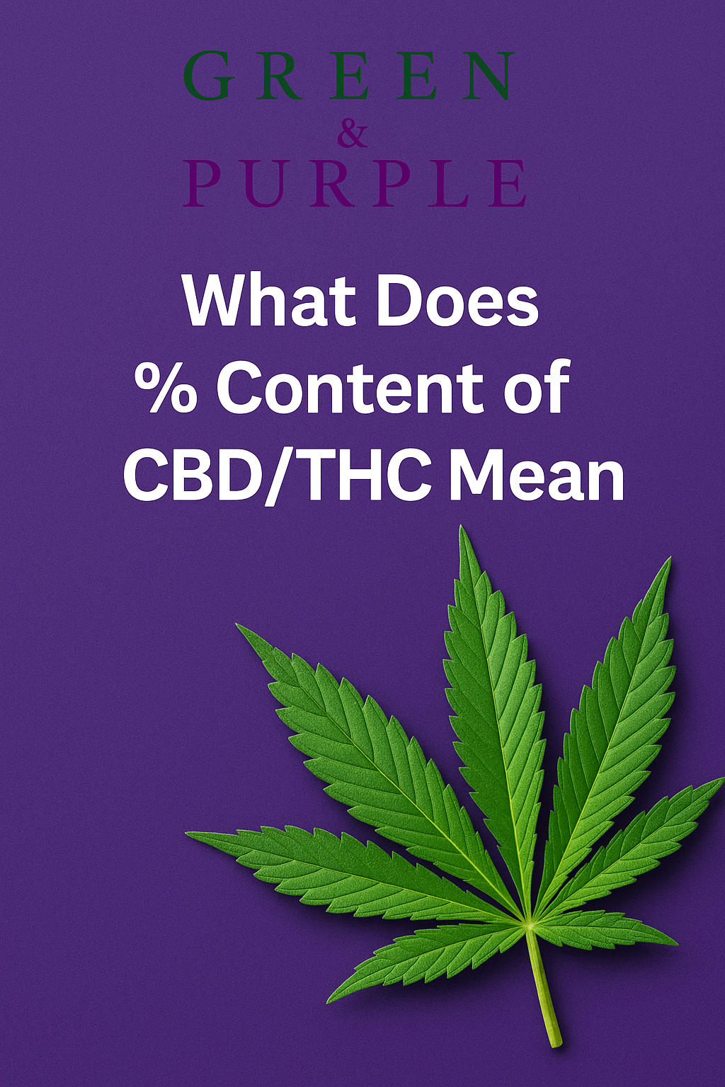 What Does CBD/THC Percentage Mean in Cannabis Products?